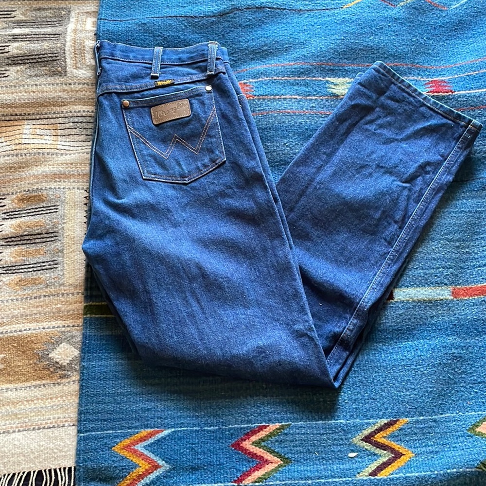 Wrangler Straight Leg Blue Jeans 34x32